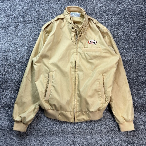 Other - Vintage A&W Root Beer Employee Jacket Mens Large Beige Bomber Soda Fast Food